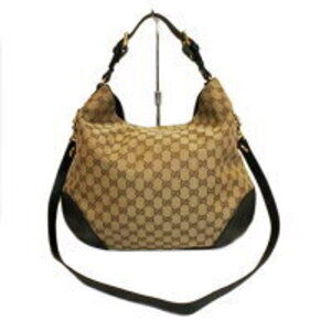 GUCCI Horsebit Leather Shoulder Bag